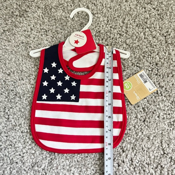 Carter’s Baby Bib Fourth of July Patriotic USA Flag 100% cotton - Picture 6 of 9